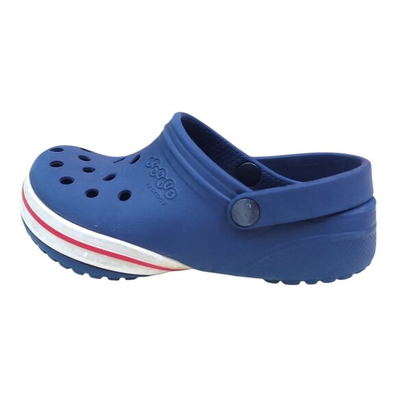 Jibbitz by Crocs Clogs For Kids Size C9 Navy with Red & White Stripe Slip-On - Picture 5 of 9